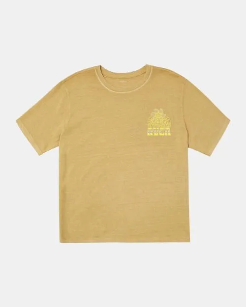 Rvca Positive Growth TShirt Tan Women Tees and Tanks