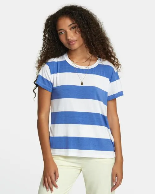 Rvca Recess 3 Crewneck Tee Coast Women Tees and Tanks