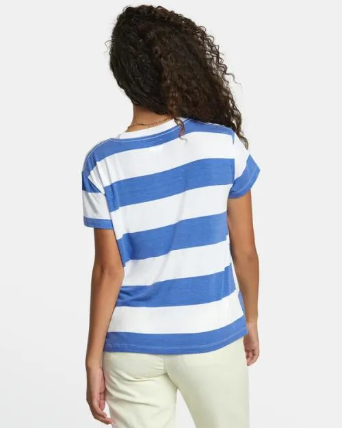 Rvca Recess 3 Crewneck Tee Coast Women Tees and Tanks