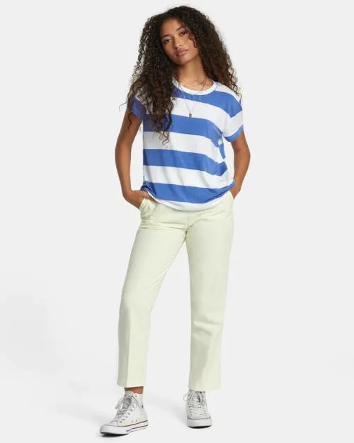 Rvca Recess 3 Crewneck Tee Coast Women Tees and Tanks