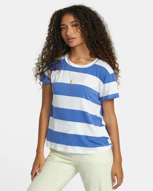 Rvca Recess 3 Crewneck Tee Coast Women Tees and Tanks