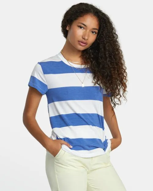 Rvca Recess 3 Crewneck Tee Coast Women Tees and Tanks