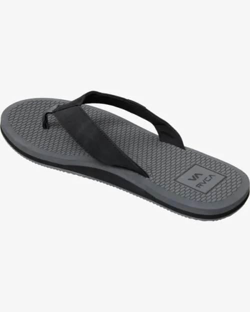 Rvca Sandbar Flip Flops Charcoal Men Sandals