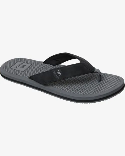 Rvca Sandbar Flip Flops Charcoal Men Sandals