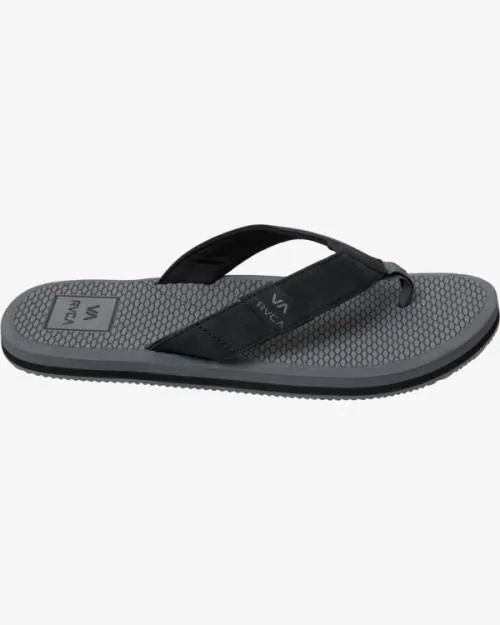 Rvca Sandbar Flip Flops Charcoal Men Sandals