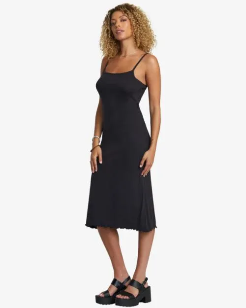 Rvca Slink Midi Dress Rvca Black Women Dresses and Rompers