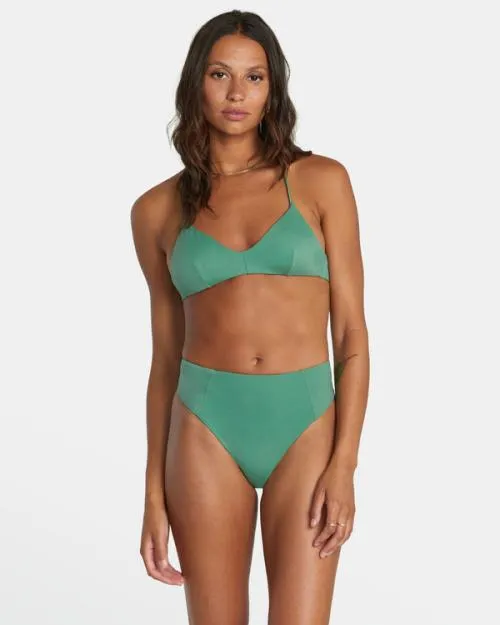 Rvca Solid High Rise Cheeky Bikini Bottoms Palm Women Bikini Bottoms