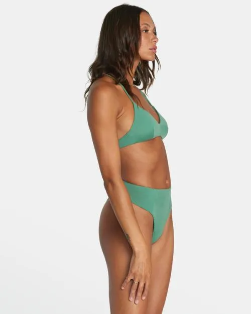 Rvca Solid High Rise Cheeky Bikini Bottoms Palm Women Bikini Bottoms
