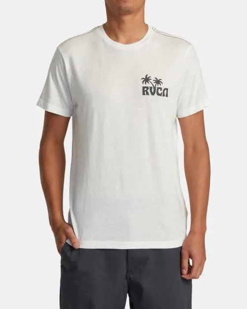 Rvca Sundowner Tee Antique White Men Short Sleeves