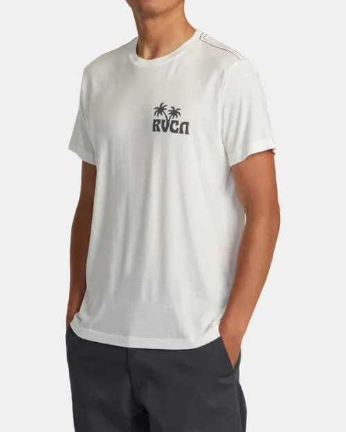 Rvca Sundowner Tee Antique White Men Short Sleeves