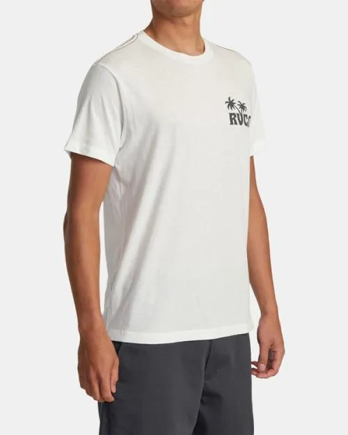 Rvca Sundowner Tee Antique White Men Short Sleeves