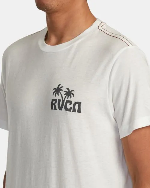 Rvca Sundowner Tee Antique White Men Short Sleeves
