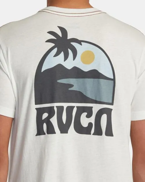 Rvca Sundowner Tee Antique White Men Short Sleeves