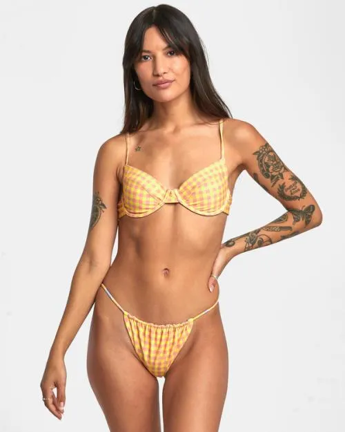 Rvca Sunkissed Slide Medium Reversible Bikini Bottoms Lilikoi Women Bikini Bottoms
