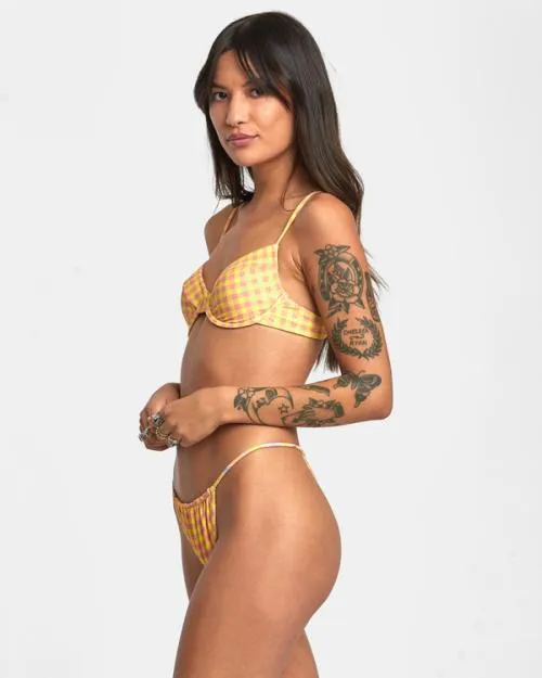 Rvca Sunkissed Slide Medium Reversible Bikini Bottoms Lilikoi Women Bikini Bottoms