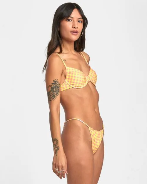 Rvca Sunkissed Slide Medium Reversible Bikini Bottoms Lilikoi Women Bikini Bottoms
