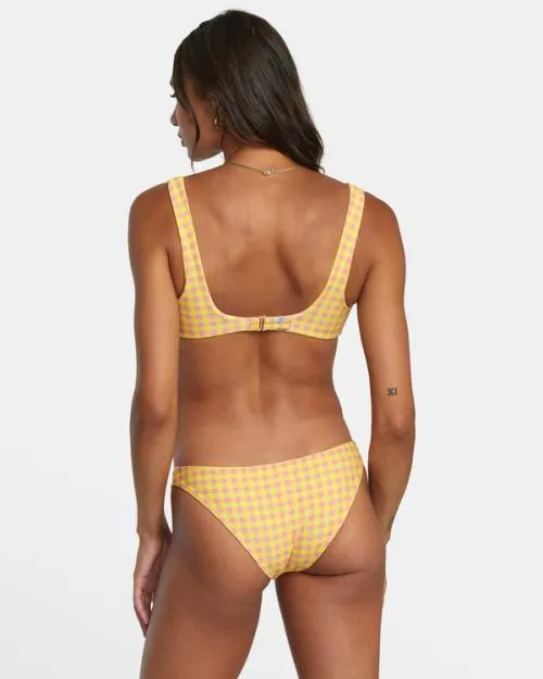 Rvca Sunkissed Square Bralette Bikini Top Lilikoi Women Bikini Tops