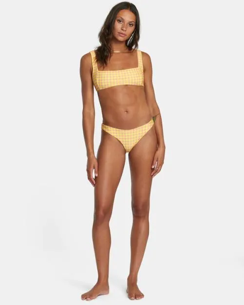Rvca Sunkissed Square Bralette Bikini Top Lilikoi Women Bikini Tops