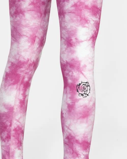 Rvca Thug Rose Essential High Waist Leggings Rose Pink SportWomen Pants