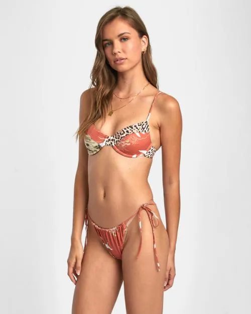 Rvca Tossed Underwire Bikini Top Multi Women Bikini Tops