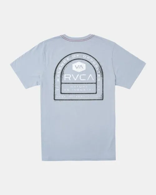 Rvca Tract Tee Deja Blue Men Short Sleeves