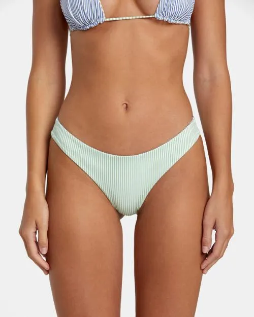 Rvca Tri Stripe Reversible Cheeky Bikini Bottoms Multi Women Bikini Bottoms