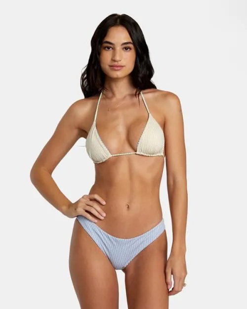 Rvca Tri Stripe Reversible Cheeky Bikini Bottoms Multi Women Bikini Bottoms