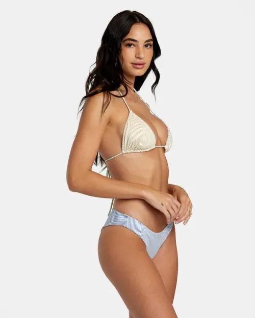 Rvca Tri Stripe Reversible Cheeky Bikini Bottoms Multi Women Bikini Bottoms