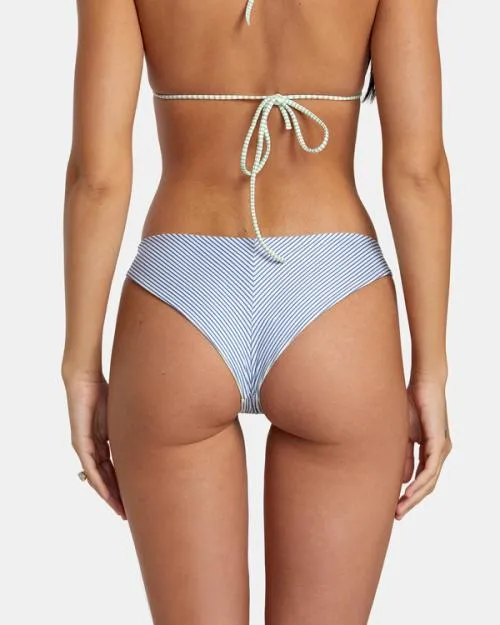 Rvca Tri Stripe Reversible Cheeky Bikini Bottoms Multi Women Bikini Bottoms