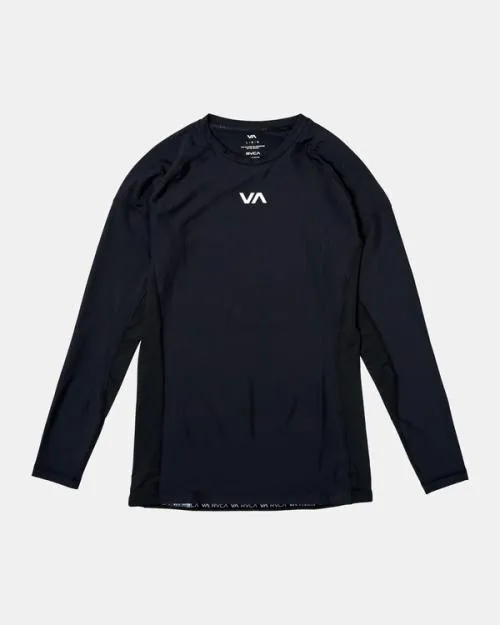 Rvca VA Sport Long Sleeve Compression Top Black SportMen Tees and Tanks