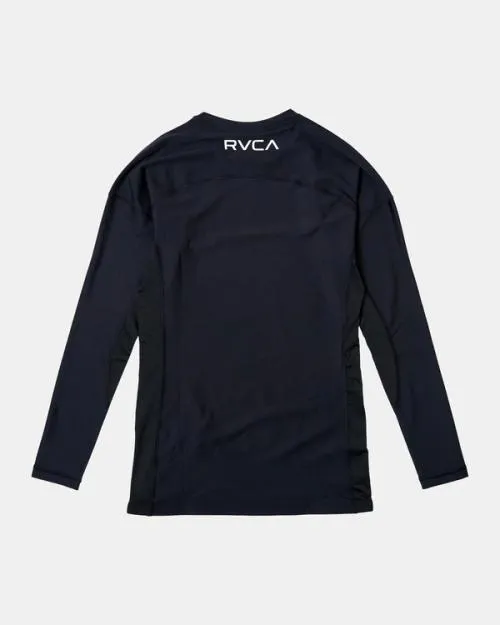 Rvca VA Sport Long Sleeve Compression Top Black SportMen Tees and Tanks
