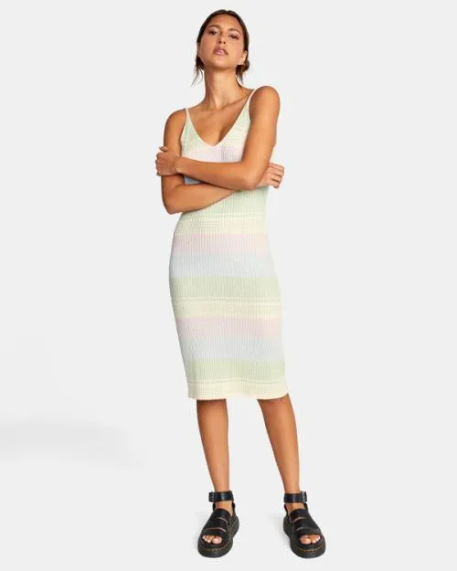 Rvca Wildfire Midi Dress Multi Women Dresses and Rompers