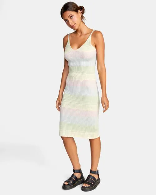 Rvca Wildfire Midi Dress Multi Women Dresses and Rompers