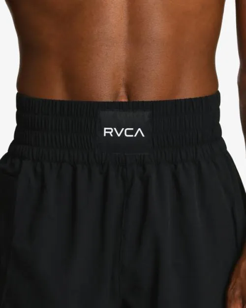 Rvca Yogger Elastic Waist Boxing Shorts 17034 Black Men Athletic Shorts