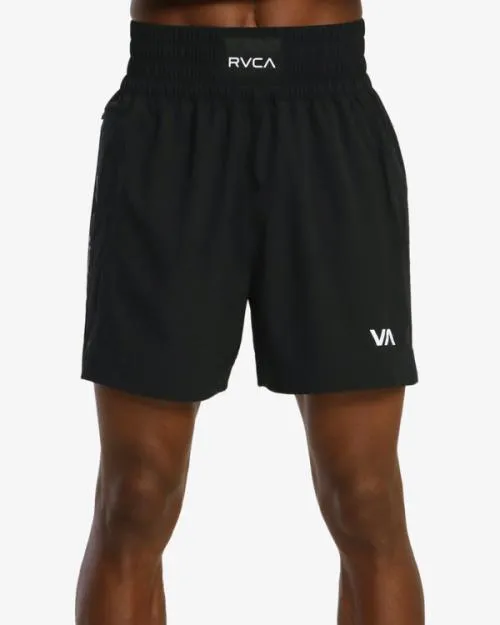 Rvca Yogger Elastic Waist Boxing Shorts 17034 Black Men Athletic Shorts