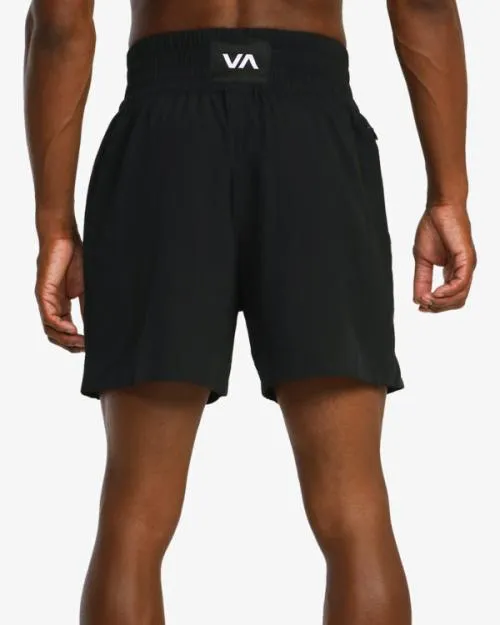 Rvca Yogger Elastic Waist Boxing Shorts 17034 Black Men Athletic Shorts