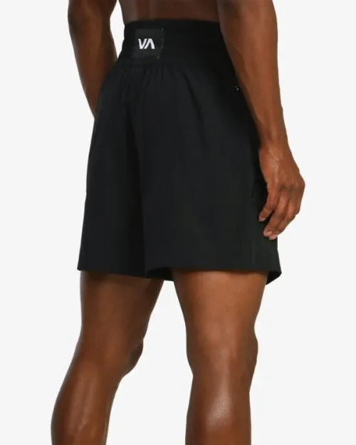 Rvca Yogger Elastic Waist Boxing Shorts 17034 Black Men Athletic Shorts