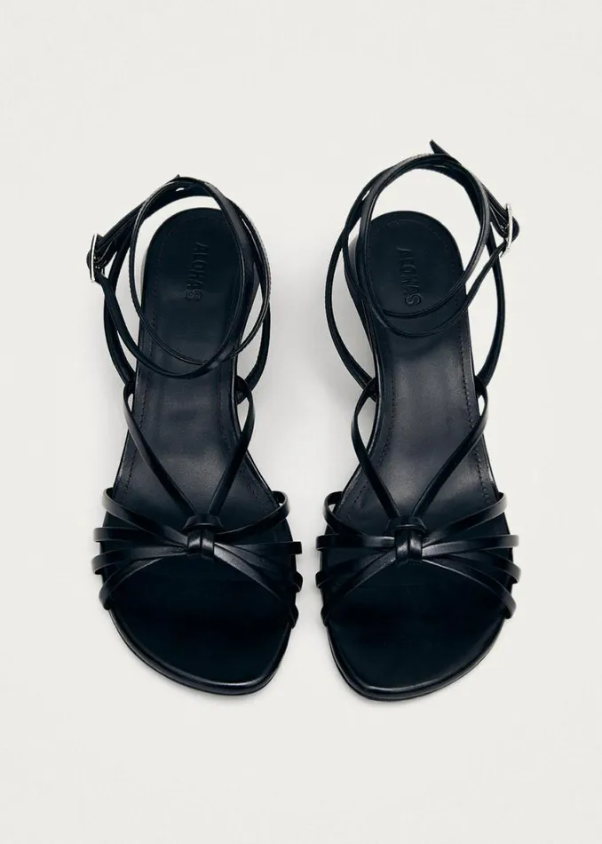 Sandals Women ALOHAS Soleia Black Leather Sandals