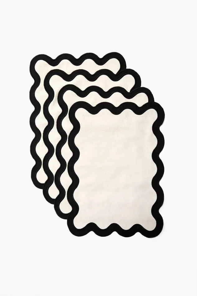 Scallop Placemat Set Natural Women Chan Luu Home