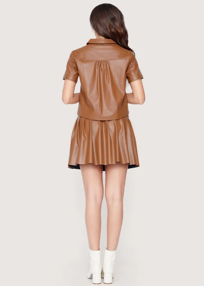 Set The Scene Mini Skirt Brown Women Lost Wander Skirts