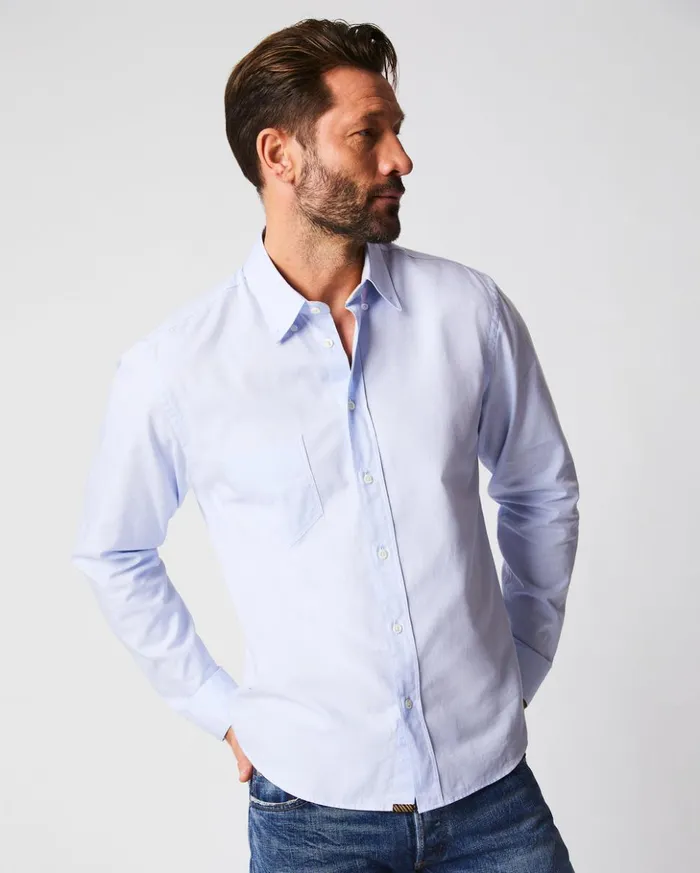 Shirting Men Billy Reid Arnie Oxford Shirt Light Blue