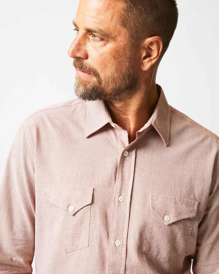 Shirting Men Billy Reid Basket Check Western Shirt Naturalred