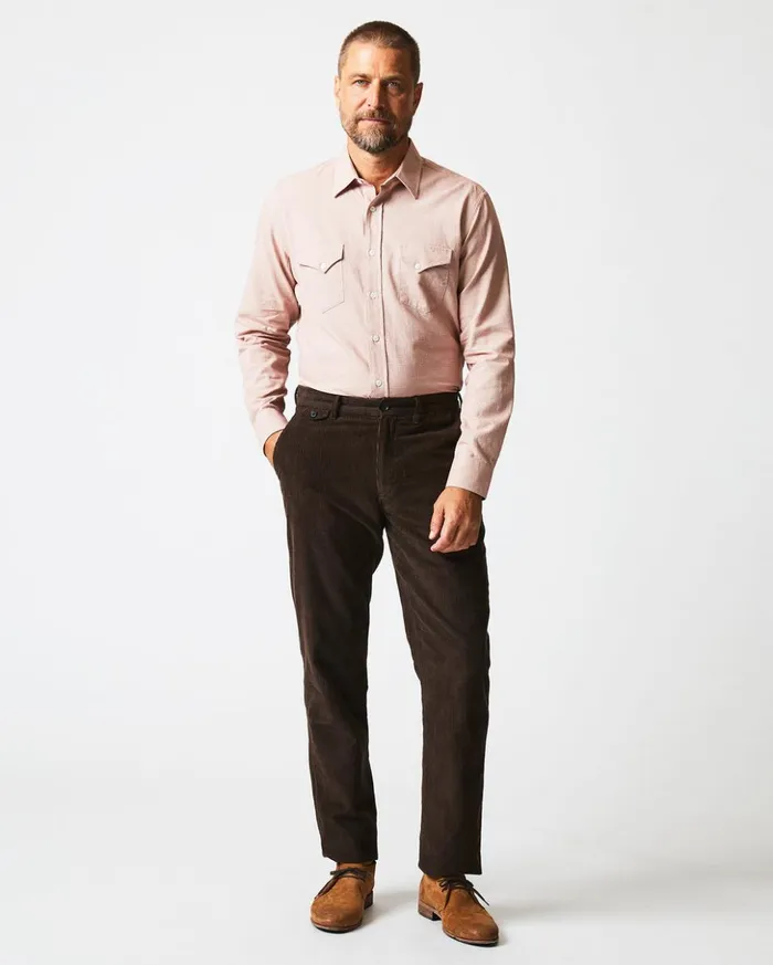 Shirting Men Billy Reid Basket Check Western Shirt Naturalred