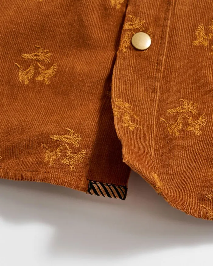 Shirting Men Billy Reid Pelican Cord Western Snap Front Shirt Billy039s Brown