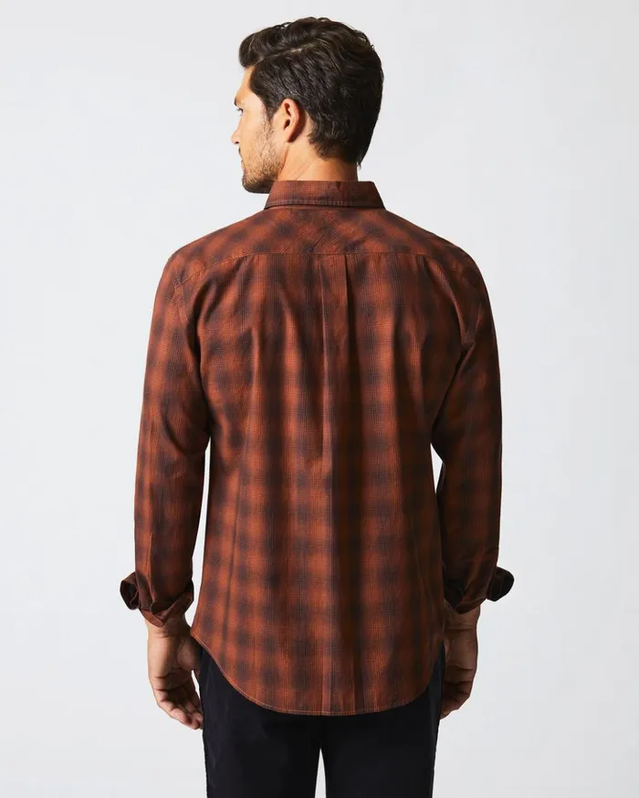 Shirting Men Billy Reid Shadow Plaid Tuscumbia Shirt Blackrust