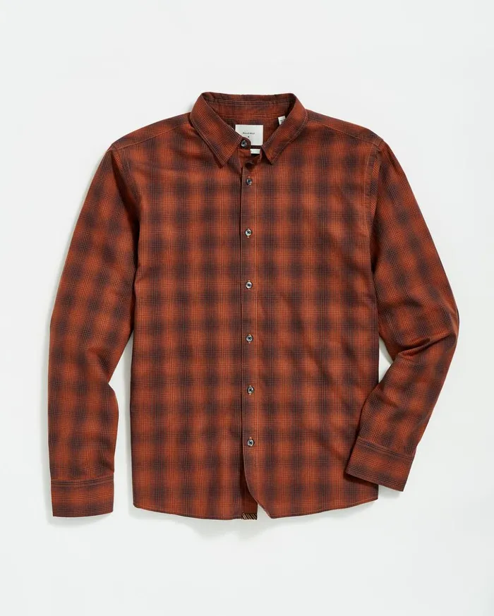 Shirting Men Billy Reid Shadow Plaid Tuscumbia Shirt Blackrust