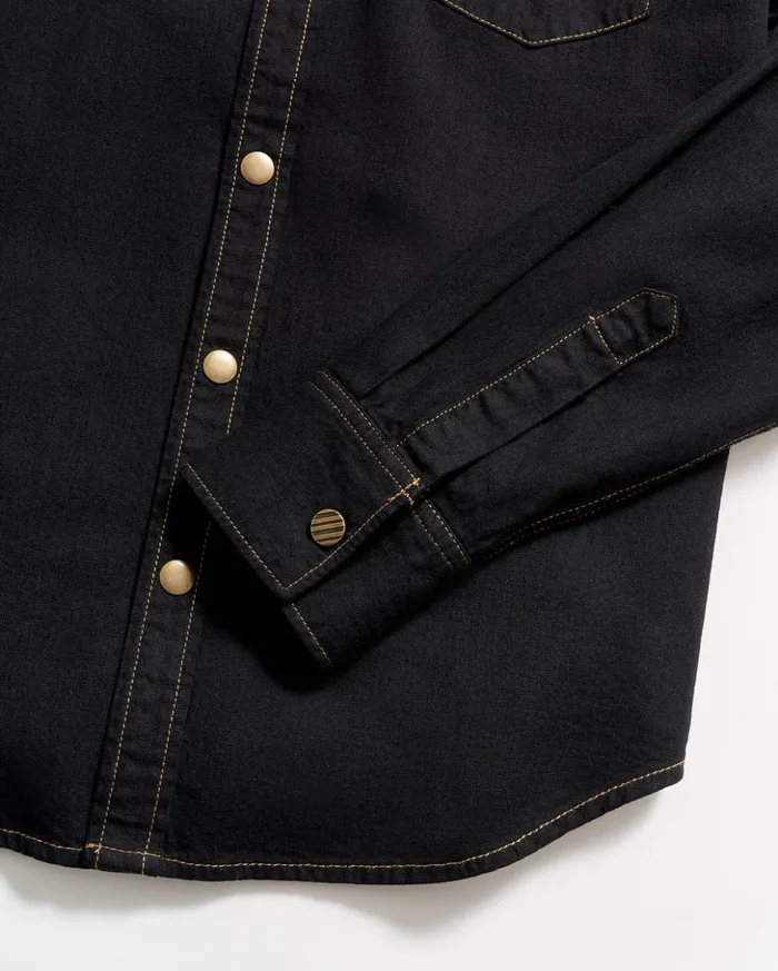 Shirting Men Billy Reid Shoals Denim Shirt Black