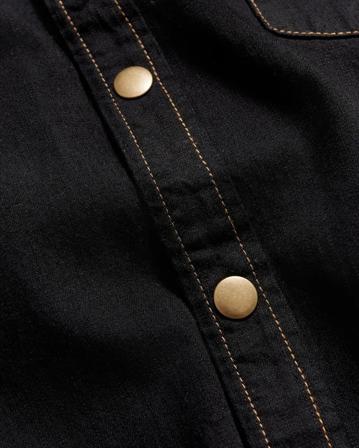 Shirting Men Billy Reid Shoals Denim Shirt Black