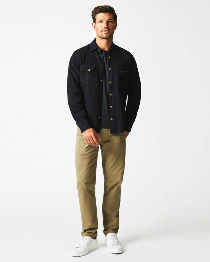 Shirting Men Billy Reid Shoals Denim Shirt Black
