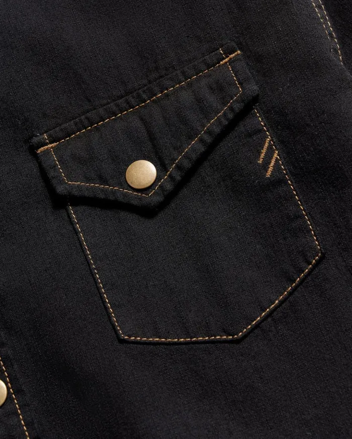 Shirting Men Billy Reid Shoals Denim Shirt Black